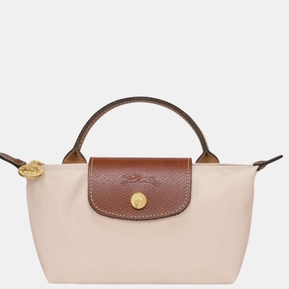 Longchamp Mini Bag in Cream and Brown